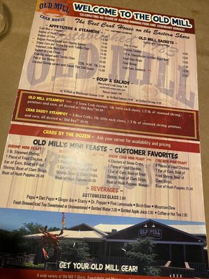 Menu photo 3 Old Mill Crab House Delmar, DE Menu photo 3 Old Mill Crab House Delmar, DE