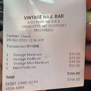 Vintage Nail Bar - Why are the Men's pricing different? - Nail Salons Near Me - Charlotte, North Carolina Vintage Nail Bar - Why are the Men's pricing different? - Nail Salons Near Me - Charlotte, North Carolina