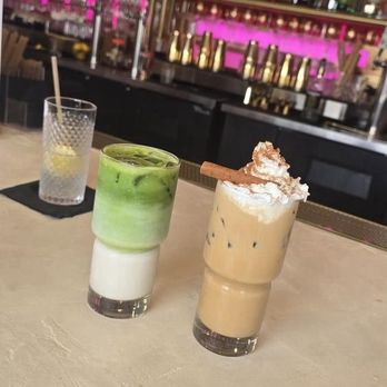 Quiero Brunch - Iced Horchata Matcha and an Iced Horchata Latte - Mexican Near Me - Temecula, California Quiero Brunch - Iced Horchata Matcha and an Iced Horchata Latte - Mexican Near Me - Temecula, California