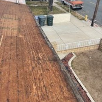 A & J's Professional Roofing - Damaged plywood exposed after shingles removes. - Roofing Near Me
