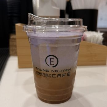 Trung Nguyen E Coffee - Ube Coffee, no ice - Coffee & Tea Near Me - Frisco, Texas Trung Nguyen E Coffee - Ube Coffee, no ice - Coffee & Tea Near Me - Frisco, Texas