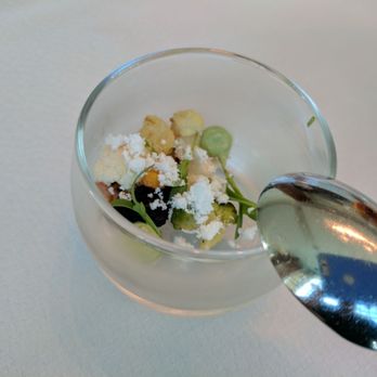 Luce - Amuse bouche, pickled cauliflower with kombu - Wine Bars Near Me - San Francisco, California Luce - Amuse bouche, pickled cauliflower with kombu - Wine Bars Near Me - San Francisco, California