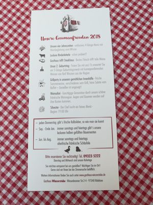 Menu photo 3 Gasthaus Winzerstube Rödelsee, BY
