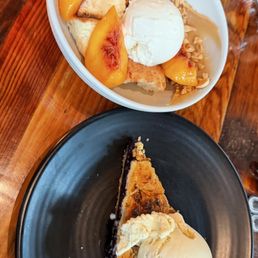 Mississippi blueberry pie, peach angel cake Mississippi blueberry pie, peach angel cake