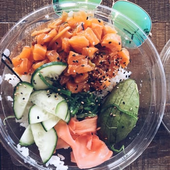 FISH DISTRICT - Salmon poke bowl, $7.50 daily lunch special - Seafood Near Me - San Diego, California