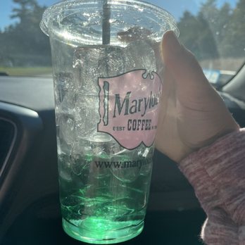 Marylou's Coffee - 5.18+tax for a cup of ice.. got about three sips in - Coffee & Tea Near Me - Brockton, Massachusetts