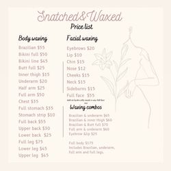 Snatchedandwaxed - Menu