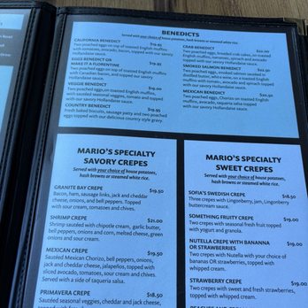 Marios Early Toast - Menu - Breakfast & Brunch Near Me - Roseville, California Marios Early Toast - Menu - Breakfast & Brunch Near Me - Roseville, California