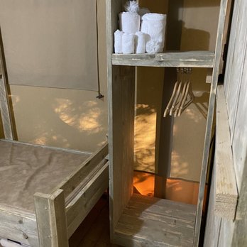 Lake Placid Whiteface Mtn KOA - Closet in bunk room - Campgrounds Near Me - Wilmington, New York