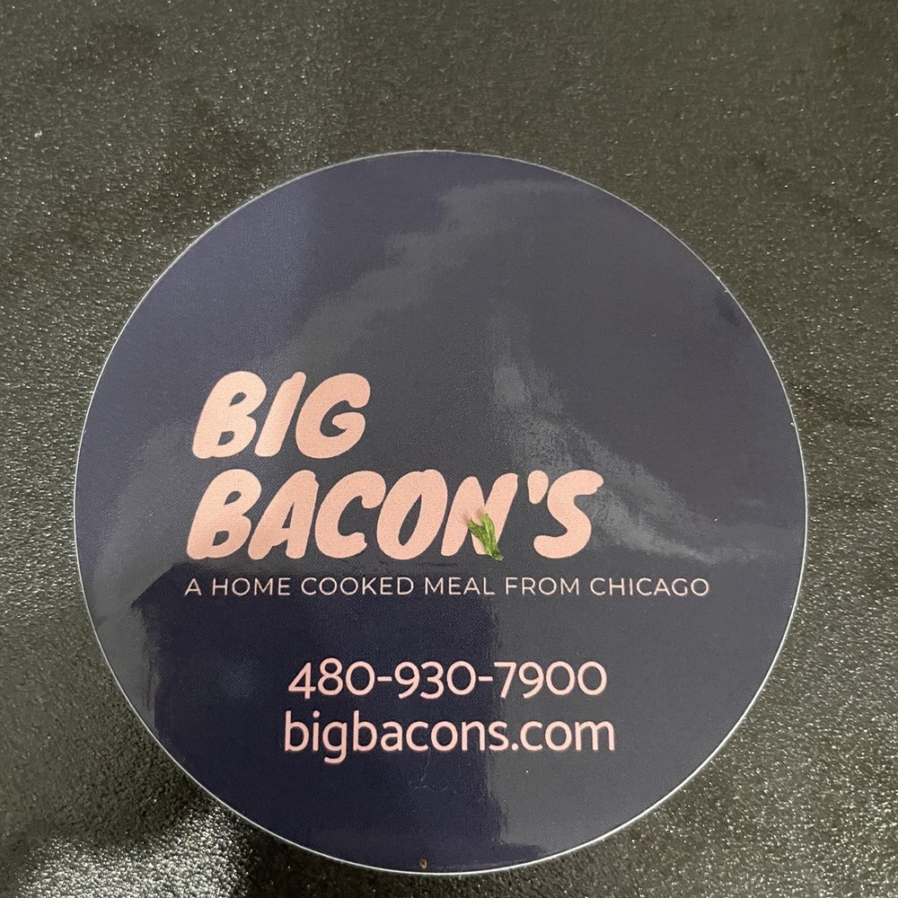Big Bacons - a sticker on a table - Seafood Near Me - Phoenix , Arizona