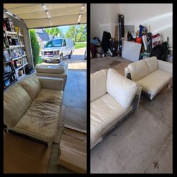Ballwin Leather Repair - Well I'm kind of embarrassed looking at the before and after photos. company called Baldwin leather furniture repair did this in our garage