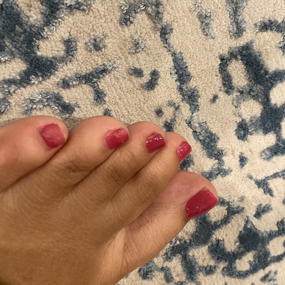 Le's Nail & Spa - My freshly painted pedicure where the nail polish wiped off 2 hrs later. - Nail Salons Near Me - Columbia, Maryland Le's Nail & Spa - My freshly painted pedicure where the nail polish wiped off 2 hrs later. - Nail Salons Near Me - Columbia, Maryland