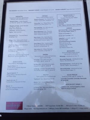 Menu photo 5 Milagro Cantina Toronto, ON