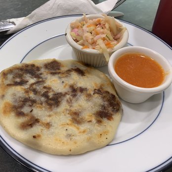 Cocina Antigua - Bean and cheese Pupusa - a la carte with slaw and salsa - Latin American Near Me - Novato, California