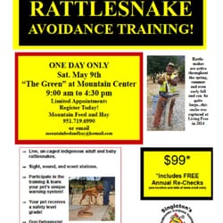 Mountain Feed and Hay - Rattlesnake Avoidance Training for your Dog. May 9, 2015.