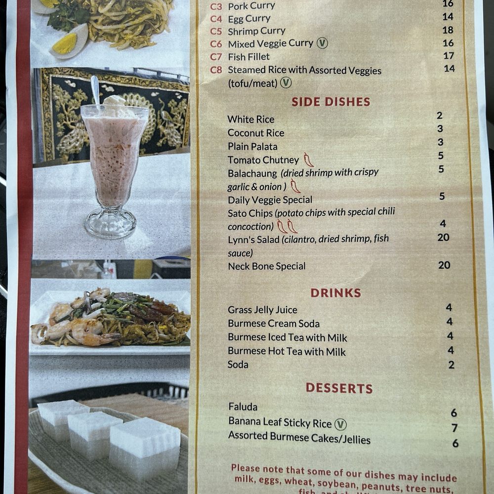 Amayar Kitchen - Menu - Burmese Near Me - Maywood, New Jersey