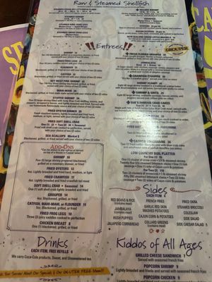 Menu photo 5 Seafood Seller & Cafe Crystal River, FL