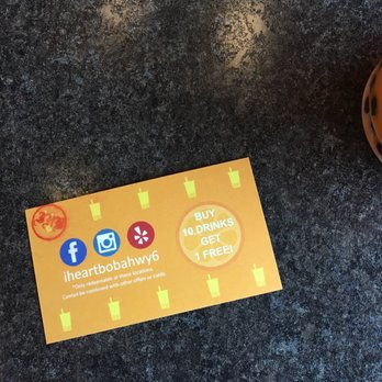 Tom Boba - Don't forget the punch card!!! - Coffee & Tea Near Me - Houston, Texas
