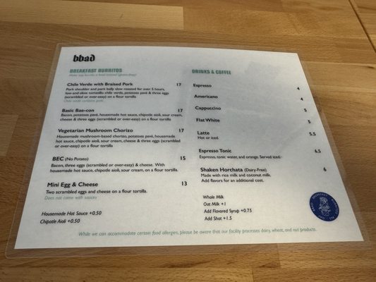Menu photo 8 Bbad - Breakfast Burritos All Day Pasadena, CA