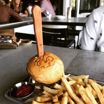 Hundred Proof - HP Burger- the bun is branded, cool. And tasty. - San Diego, CA