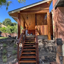 RISE Group - Outdoor redwood staircase