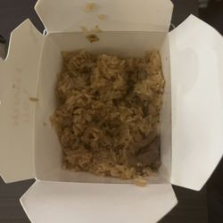 Lucky Panda - Beef fried rice tastes awful, plain and crunchy!