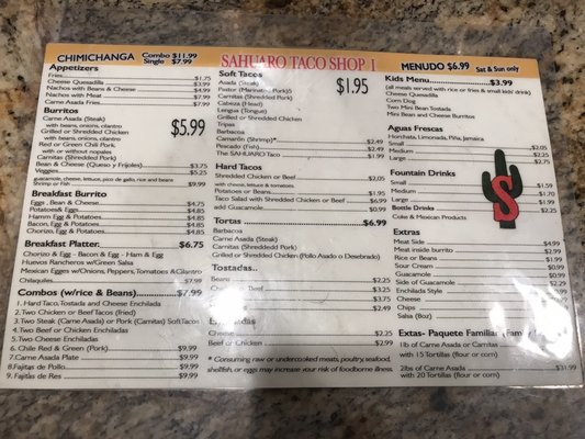 Menu photo 4 Sahuaro's Taco Shop Mesa, AZ Menu photo 4 Sahuaro's Taco Shop Mesa, AZ