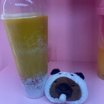Ume Tea - Coco Mango Jasmine Bloom and free toy - Bubble Tea Near Me - Milpitas, California Ume Tea - Coco Mango Jasmine Bloom and free toy - Bubble Tea Near Me - Milpitas, California