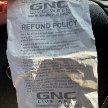 GNC - Return policy said I can exchange or return with any GNC store.  I guess that why they were about to go bankrupted. - Health Markets Near Me - Rosemead, California
