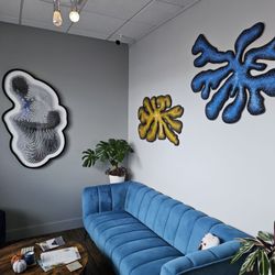 Float Harder Relaxation Center - Comfy waiting area.  There's a great selection of tea for you to sample too