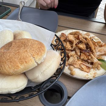 Sahara Restaurant & Grill - Chicken and hummus with bread - Mediterranean Near Me - Detroit, Michigan