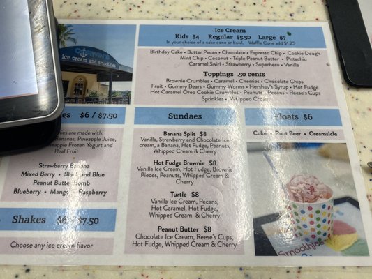 Menu photo 2 Corwin's Ice Cream and Smoothies Bradenton, FL Menu photo 2 Corwin's Ice Cream and Smoothies Bradenton, FL