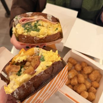 Egg Tuck - TATER TOTS and HAM & CHEESE and BACON & CHEESE - Breakfast & Brunch Near Me - Chicago, Illinois