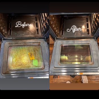 Shine Bright Cleaning - Oven clean before and after :) - Home Cleaning Near Me - Star, Idaho Shine Bright Cleaning - Oven clean before and after :) - Home Cleaning Near Me - Star, Idaho