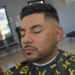 Revived Barbershop - Medium bald fade w/beard and line up