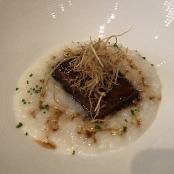 Morimoto - 12-hr braised pork and congee. Congee had great flavors itself. - Japanese Near Me - Las Vegas, Nevada