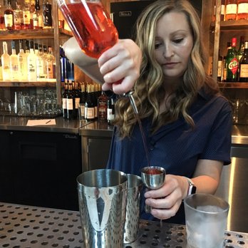 Hundred Proof - bartender making my drink - San Diego, CA