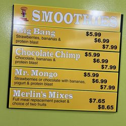 Planet Smoothie - Menu