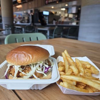 Soul Chicken - Honey garlic chicken sandwich + fries = almost $20 - Food Court Near Me - Honolulu, Hawaii Soul Chicken - Honey garlic chicken sandwich + fries = almost $20 - Food Court Near Me - Honolulu, Hawaii