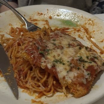 Spaghettini - Chicken Parmesan oh so good it's times like this. I wish I had an extra stomach. - Italian Near Me - Seal Beach, California