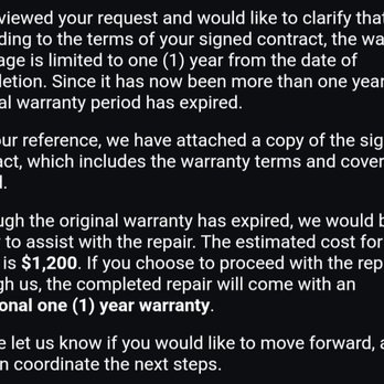 ATX Remodeling - Asking for $1200 to fix the job they redid 8 months prior. - General Contractors Near Me - Austin, Texas ATX Remodeling - Asking for $1200 to fix the job they redid 8 months prior. - General Contractors Near Me - Austin, Texas