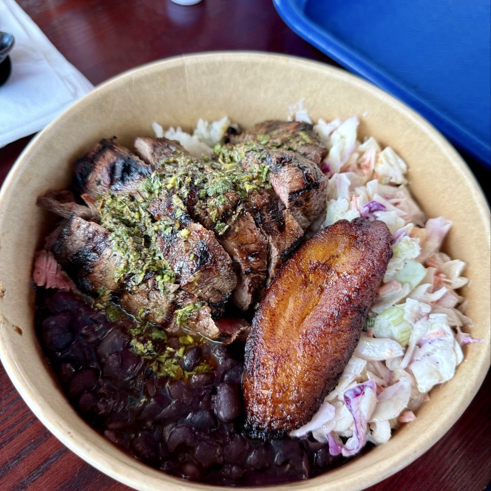 Bongos - Trinidad steak plate - Cuban Near Me - Seattle, Washington Bongos - Trinidad steak plate - Cuban Near Me - Seattle, Washington