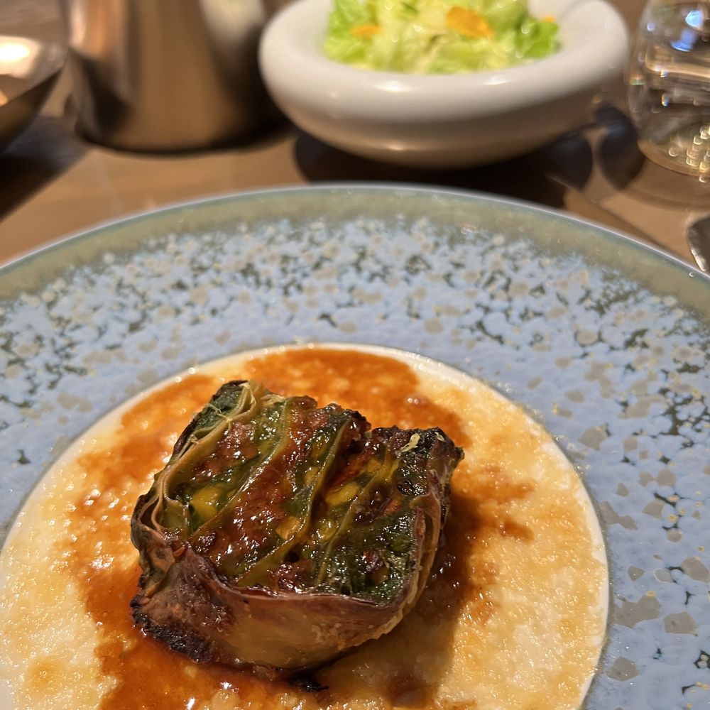 Pavillon Ledoyen - Lasagne Bolognese w/parmesan heated onto the plate - French Near Me - Paris, 75