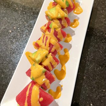 Matsuyama Restaurant - Alaska Roll (tuna, cucumber and avocado with spicy sauce) - Japanese Near Me - Discovery Bay, California Matsuyama Restaurant - Alaska Roll (tuna, cucumber and avocado with spicy sauce) - Japanese Near Me - Discovery Bay, California