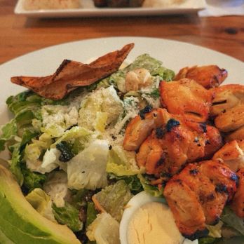 Sotta - Caesar Salad with Boneless Dark Meat Chicken Kabob Gluten Free - Mediterranean Near Me - Burbank, California