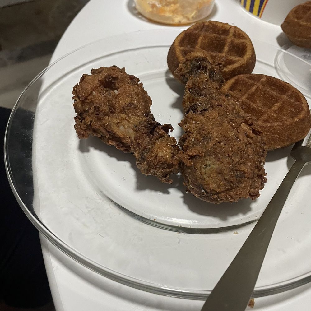 Fatbird - Fatbird Chicken, Waffle and "Watermelon" Plate - Southern Near Me - South Bend, Indiana Fatbird - Fatbird Chicken, Waffle and "Watermelon" Plate - Southern Near Me - South Bend, Indiana