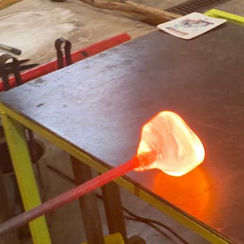 Burnt Glassworks - Ball of molten lava glass that will soon be a heart!! - Glass Blowing Near Me - Jacksonville, Florida Burnt Glassworks - Ball of molten lava glass that will soon be a heart!! - Glass Blowing Near Me - Jacksonville, Florida