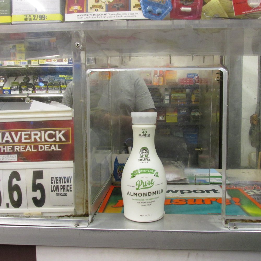 DC Mini Mart - yes, they have almond milk in the cooler! and yes, you buy through a plexiglass safety window! - Grocery Near Me - Washington, DC, District of Columbia