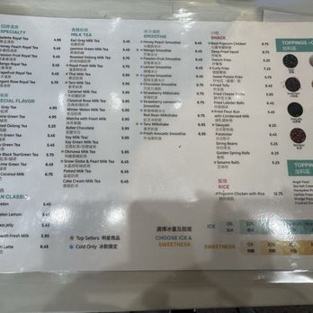 T4 - Menu - Bubble Tea Near Me - Eugene, Oregon