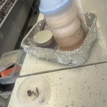 Glossi Nail Bar - Tools were clearly not disinfected in between clients, using disposable single use items as reusable - Nail Salons Near Me - Colma, California Glossi Nail Bar - Tools were clearly not disinfected in between clients, using disposable single use items as reusable - Nail Salons Near Me - Colma, California